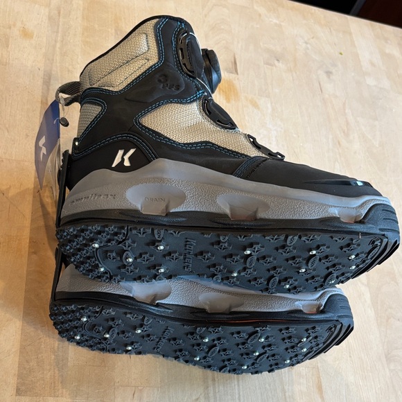 Korkers Women’s  Darkhorse Wading and Fishing Boots Black and Gray - Picture 4 of 13